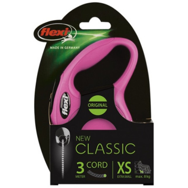 Flexi αυτόματος οδηγός New Classic Cord XS για σκυλιά ως 8 κιλά και μήκους 3 μέτρα