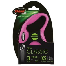 Flexi αυτόματος οδηγός New Classic Tape XS με ταινία για σκυλιά ως 12 κιλά και μήκους 3 μέτρα