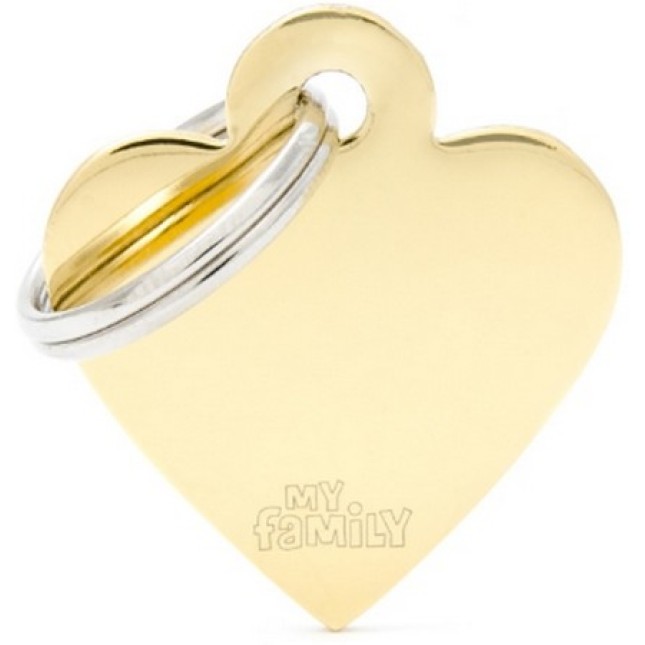 Myfamily ταυτότητα basic καρδιά μικρή χρυσή 3x2cm Myfamily ταυτότητα basic καρδιά μικρή χρυσή 3x2cm