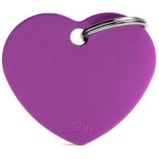 Myfamily ταυτότητα basic καρδιά μεγάλη μωβ 3.7x3.2cm Myfamily ταυτότητα basic καρδιά μεγάλη μωβ 3.7x3.2cm