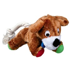 trixie παιχνίδι σκύλος λούτρινος μέ σχοινί 17cm trixie παιχνίδι σκύλος λούτρινος μέ σχοινί 17cm