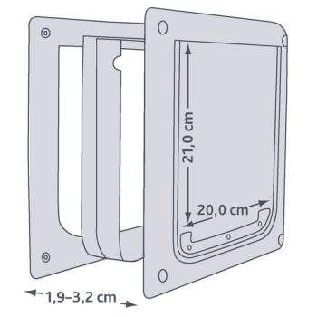 Trixie πόρτα σκύλων 2-way xs-s 25x29cm άσπρη Trixie πόρτα σκύλων 2-way xs-s 25x29cm άσπρη