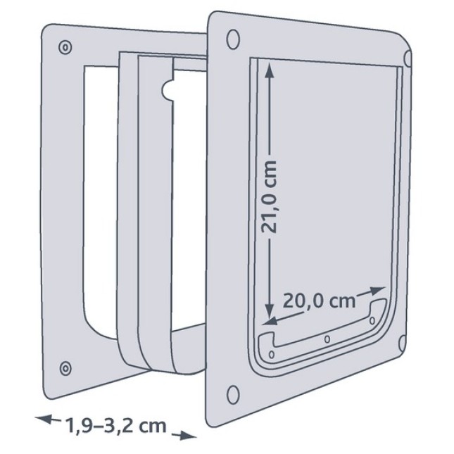 Trixie πόρτα σκύλων 2-way xs-s 25x29cm άσπρη Trixie πόρτα σκύλων 2-way xs-s 25x29cm άσπρη