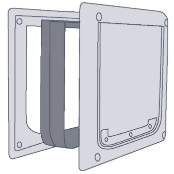 Trixie πόρτα σκύλων 2-way xs-s 25x29cm άσπρη και επιμήκυνση Trixie πόρτα σκύλων 2-way xs-s 25x29cm άσπρη και επιμήκυνση