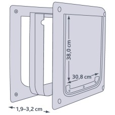 Trixie πόρτα σκύλων 2-way m-xl 39x45cm aάσπρη
