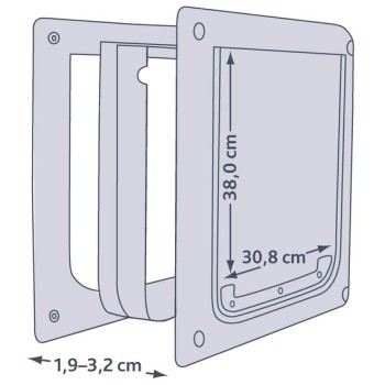 Trixie πόρτα σκύλων 2-way m-xl 39x45cm aάσπρη Trixie πόρτα σκύλων 2-way m-xl 39x45cm aάσπρη