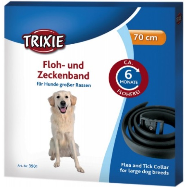 Trixie αντιπαρασ. περιλαίμιο σκύλων 70cm. μαύρο