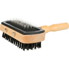 Trixie βούρτσα slicker διπλή ξύλινη 10Χ18cm Trixie βούρτσα slicker διπλή ξύλινη 10Χ18cm