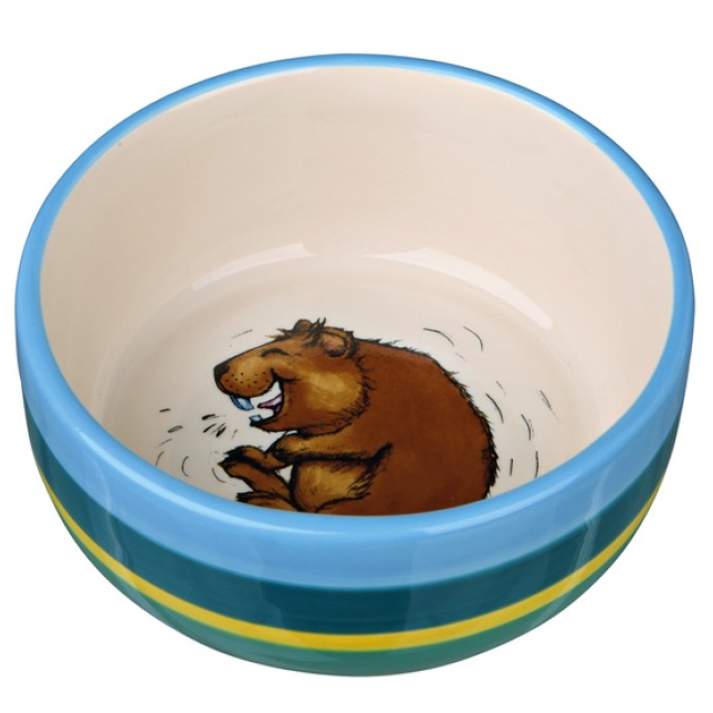 trixie πιάτο κεραμικό για ινδ.χοιρίδια 250ml/11cm πολύχρωμο