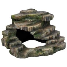 Trixie βράχος γωνιακός με σπηλιά & πλατφόρμα ιδανική για ενυδρείο 26x20x26cm