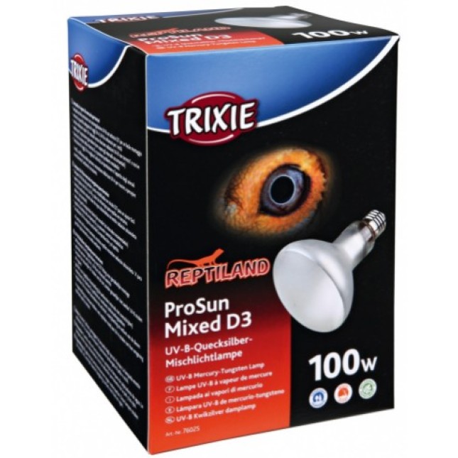 Trixie λάμπα uv-b & θέρμανσης 95x130mm 100w