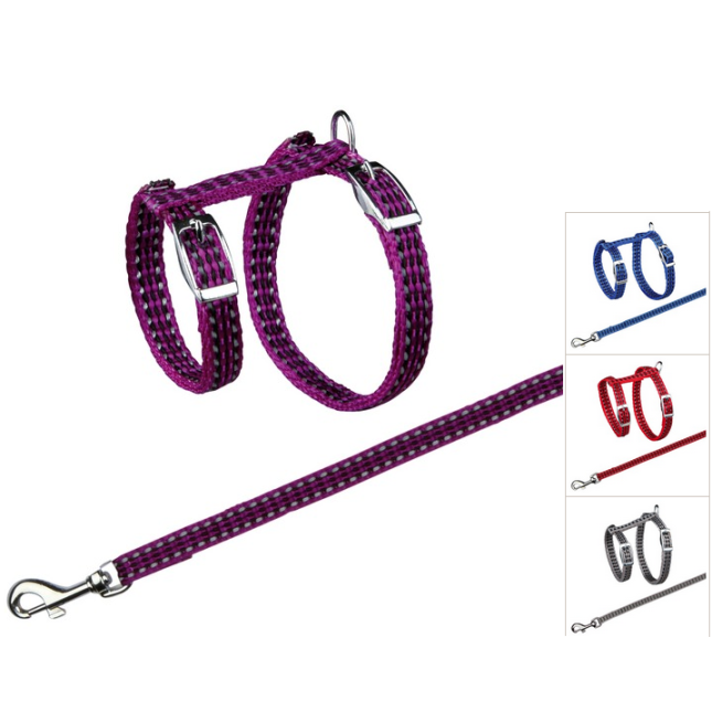 Trixie σετ σαμάρι & οδηγός.γάτων φωσφοριζέ 22-42cm/1.20μ Trixie σετ σαμάρι & οδηγός.γάτων φωσφοριζέ 22-42cm/1.20μ