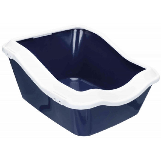 Trixie λεκάνη cleany με καπάκι μπλέ/λευκό 45x21x54cm Trixie λεκάνη cleany με καπάκι μπλέ/λευκό 45x21x54cm