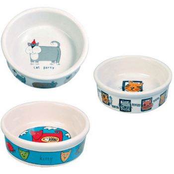 Trixie σετ 4 κεραμικών πιάτων γάτας 200ml/12cm άσπρο Trixie σετ 4 κεραμικών πιάτων γάτας 200ml/12cm άσπρο