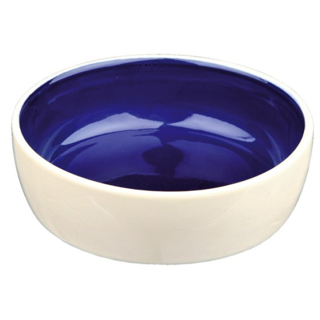 Trixie πιάτο γάτας κεραμικό 0.3lt/12cm κρεμ/μπλε Trixie πιάτο γάτας κεραμικό 0.3lt/12cm κρεμ/μπλε