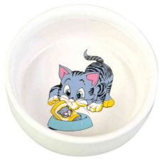 Trixie πιάτο κεραμικό γάτας με σχέδια 0.3lt /11cm άσπρο Trixie πιάτο κεραμικό γάτας με σχέδια 0.3lt /11cm άσπρο