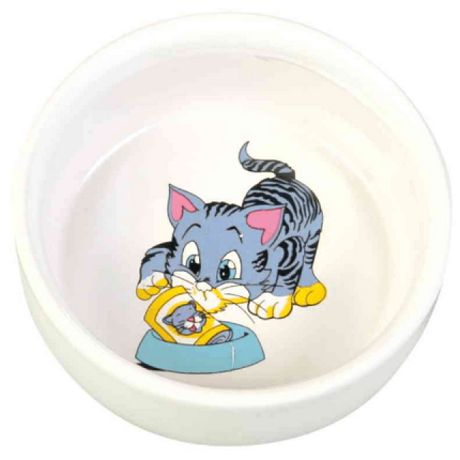 Trixie πιάτο κεραμικό γάτας με σχέδια 0.3lt /11cm άσπρο Trixie πιάτο κεραμικό γάτας με σχέδια 0.3lt /11cm άσπρο