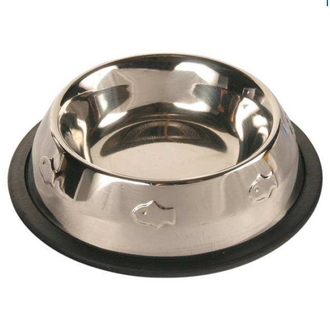 Trixie πιάτο ανοξείδωτο γάτων με ψαράκια 0.2lt / o11cm Trixie πιάτο ανοξείδωτο γάτων με ψαράκια 0.2lt / o11cm