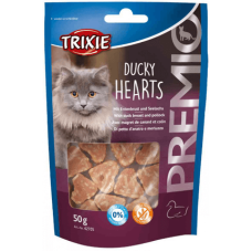 Trixie λιχουδιά premio hearts πάπια/μπακαλιάρο για γάτες 50gr