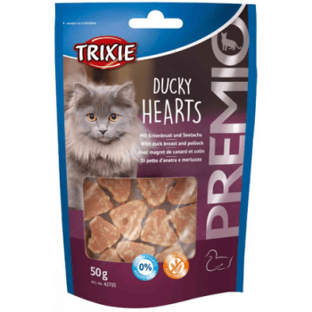 Trixie λιχουδιά premio hearts πάπια/μπακαλιάρο για γάτες 50gr Trixie λιχουδιά premio hearts πάπια/μπακαλιάρο για γάτες 50gr