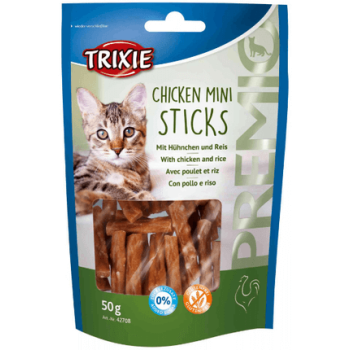Trixie λιχουδιά premio mini sticks κοτοπ/ρύζι για γάτες 50g Trixie λιχουδιά premio mini sticks κοτοπ/ρύζι για γάτες 50g