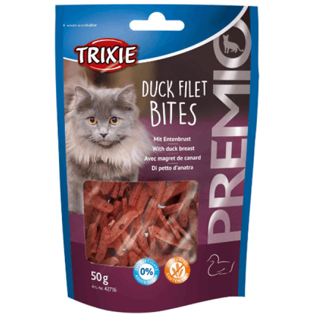 Trixie λιχουδιά duck fillet bites για γάτες 50gr