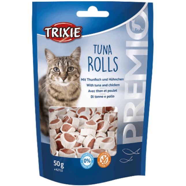 Trixie λιχουδιά premio tuna rolls 50gr