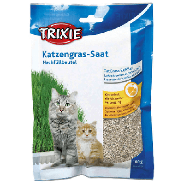Trixie χόρτο γατών οργανικό 100gr ανταλ/κο για πιάτο με γρασίδι για γάτες Trixie χόρτο γατών οργανικό 100gr ανταλ/κο για πιάτο με γρασίδι για γάτες