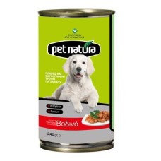 PET NATURA ΚΟΝΣΕΡΒΑ ΣΚΥΛΟΥ ΜΕ ΒΟΔΙΝΟ 1240gr