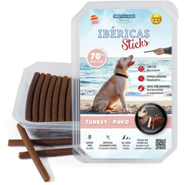 Mediterranean Ημίυγρα sticks Ibericas σε ταπεράκι με γαλοπούλα 900gr-70τεμ Mediterranean Ημίυγρα sticks Ibericas σε ταπεράκι με γαλοπούλα 900gr-70τεμ