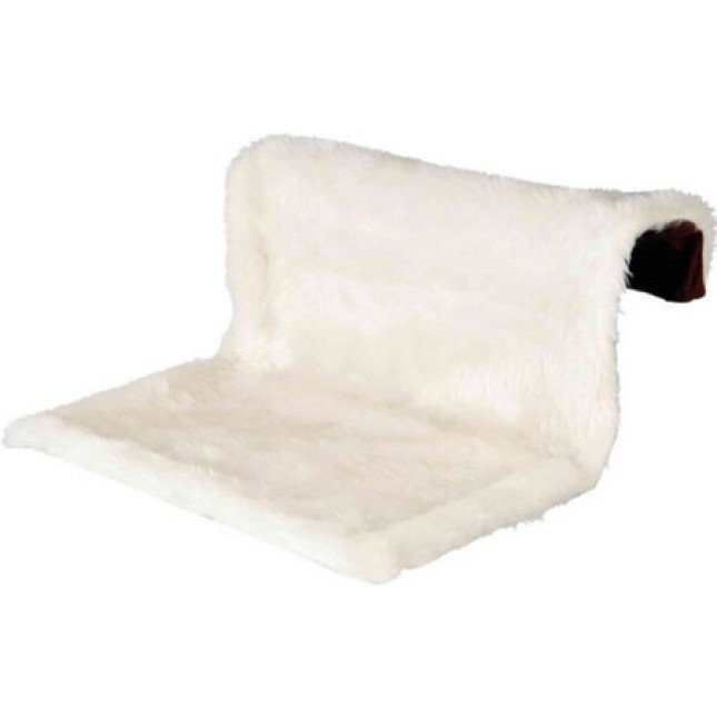 Trixie κρεβάτι καλοριφέρ λουτρ/suede με αφαιρούμενο βελούδινο κάλυμμα 45x26x31cm κρεμ