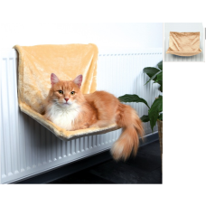 Trixie κρεβάτι καλοριφέρ για γάτες με βελούδινο κάλυμμα 48x26x30cm. μπεζ