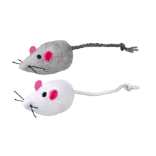 Trixie ποντίκια/κουδούνι 5cm άσπρο/γκρι 2τμχ