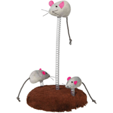 Trixie παιχνίδι 3 ποντίκια σε ελατήριο 15x22cm