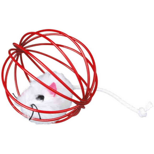 Trixie παιχνίδι ποντίκι σε συρμάτινη μπάλα 6cm 1τμχ