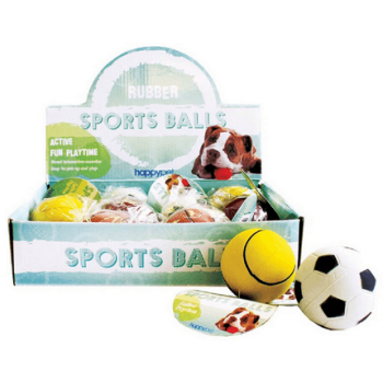 Happypet Tough Toys Sports balls-display box,μπάλες απο καουτσούκ ανθεκτικές στο παιχνίδι