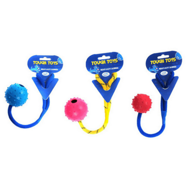 Happypet tough toys studded μπάλα με σχοινί 5cm/2 Happypet tough toys studded μπάλα με σχοινί 5cm/2
