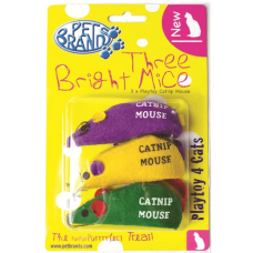 Pet Brands three bright ποντίκια για παιχνίδι για την γάτα σας 4 x 3 x 9cm Pet Brands three bright ποντίκια για παιχνίδι για την γάτα σας 4 x 3 x 9cm