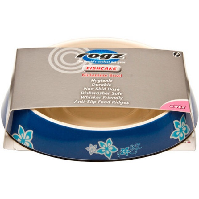 Rogz catz μπολ γάτας Fishcake bowlz μπλέ floral small 200ml Rogz catz μπολ γάτας Fishcake bowlz μπλέ floral small 200ml