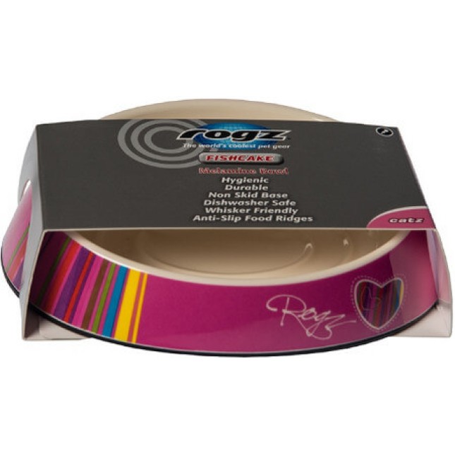 Rogz catz μπολ γάτας Fishcake bowlz candy stripes small 200ml Rogz catz μπολ γάτας Fishcake bowlz candy stripes small 200ml