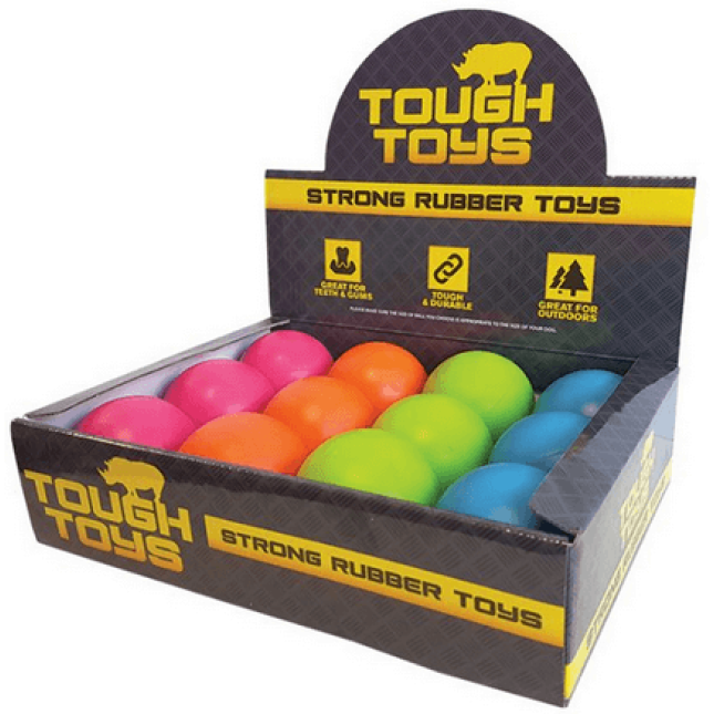 Happypet rubber ball 8cm/ 3.25box 4τμχ μπάλες καουτσούκ Happypet rubber ball 8cm/ 3.25box 4τμχ μπάλες καουτσούκ