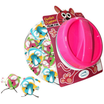 Happypet Candy stripe mice toy jar,παιχνίδι πάνινο ποντικάκι Happypet Candy stripe mice toy jar,παιχνίδι πάνινο ποντικάκι