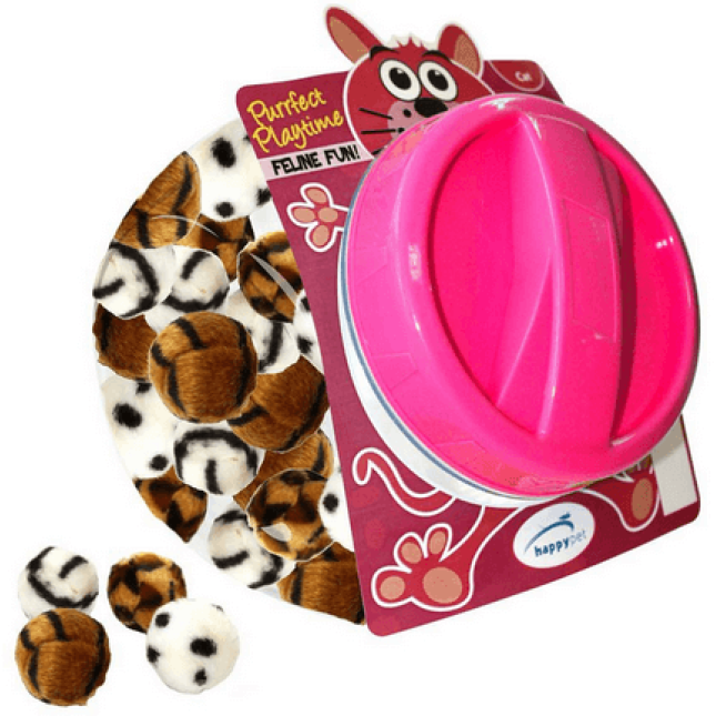 Happypet Fuzzeez cat toy jar,παιχνίδι γάτας λούτρινη μπάλα Happypet Fuzzeez cat toy jar,παιχνίδι γάτας λούτρινη μπάλα