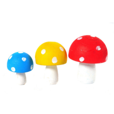 Mushrooms 3d set of 3 sizes