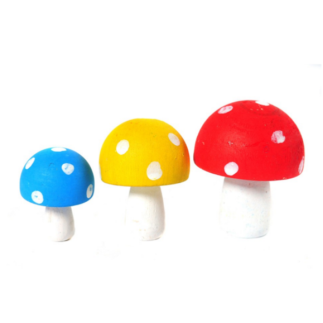 Mushrooms 3d set of 3 sizes