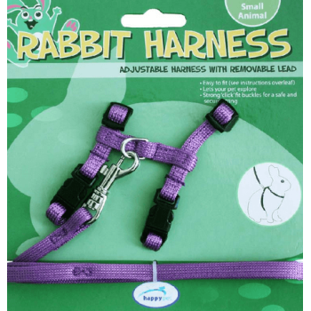 Happypet rabbit harness & lead set μώβ,σαμαράκι για τρωκτικά Happypet rabbit harness & lead set μώβ,σαμαράκι για τρωκτικά