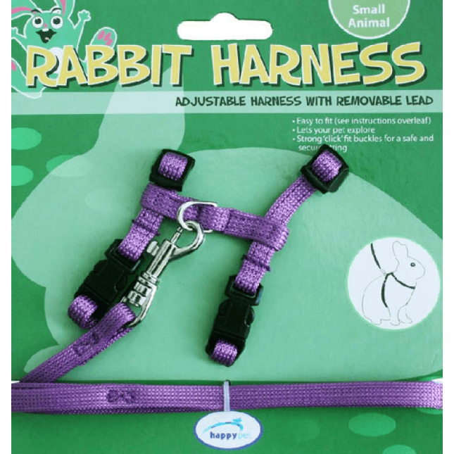 Happypet rabbit harness & lead set μώβ,σαμαράκι για τρωκτικά Happypet rabbit harness & lead set μώβ,σαμαράκι για τρωκτικά