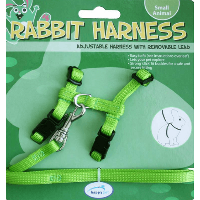 Happypet rabbit harness & lead set,σαμαράκι για τρωκτικά