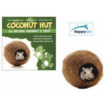 Happypet Nature First Coconut hut,παιχνίδι τρωκτικών Happypet Nature First Coconut hut,παιχνίδι τρωκτικών