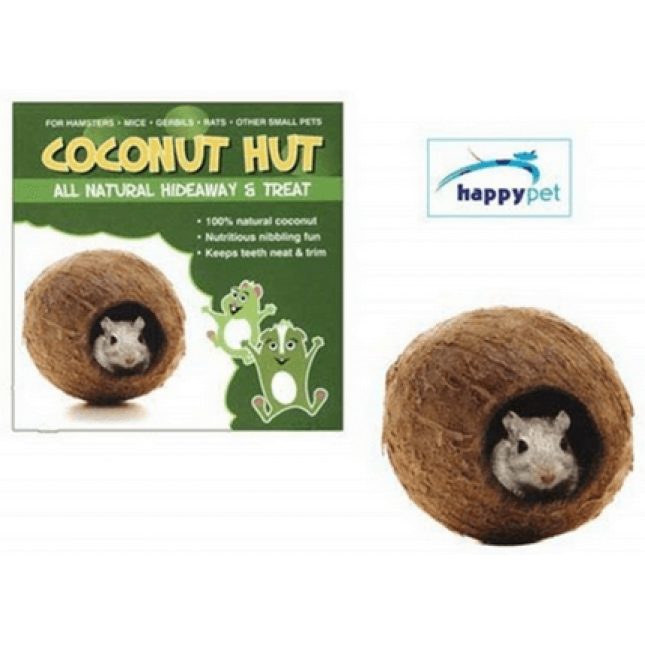 Happypet Nature First Coconut hut,παιχνίδι τρωκτικών Happypet Nature First Coconut hut,παιχνίδι τρωκτικών